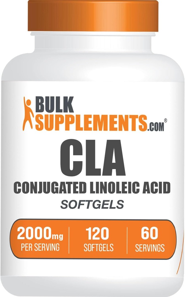 BulkSupplements.com CLA Softgels - konjugirana linolna kislina, CLA Dodatki - Gluten Free, 2 Softgels na serviranje (2000mg), 120 Število (Pack of 1)
