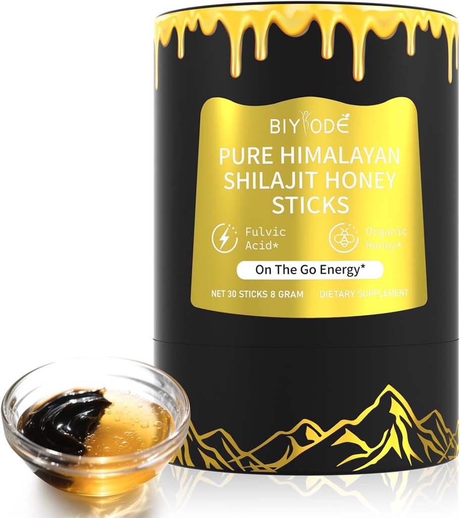 Himalajski Pure Shilajit Sticks with Organic Honey, Saffron Easy to consume Shilajit 30 Sticks for Energy Boost Immune 85+ Trace Minerals 75%+ Fulvic Acid 30 dan dobava