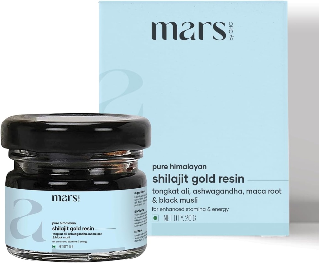 mars by GHC Pure Himalaan Shilajit Gold (Resin) Powered with Shilajit and Surgemax - 20g - Pack of 1 
