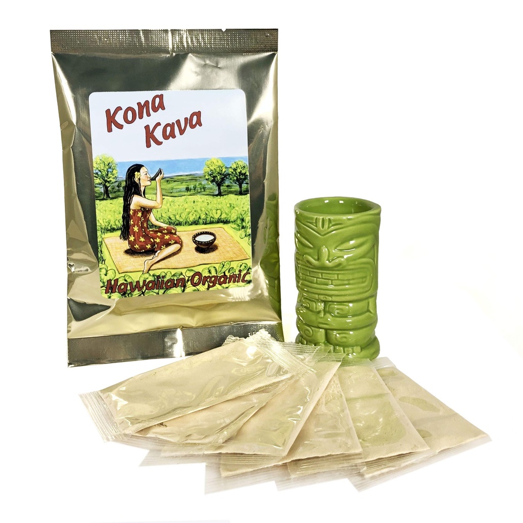 Kona Kava Instant 30% Kavalakton Kava pijača singli - Tropical - 6 Pack