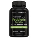 Probiotični kompleks vitalnih vitaminov za moške in ženske - 70 milijard CFU - izdelan s prebiotično mešanico - prebavni, Gut Health, & Imunska podpora - močna mešanica 10 sevi - 30 kapsul