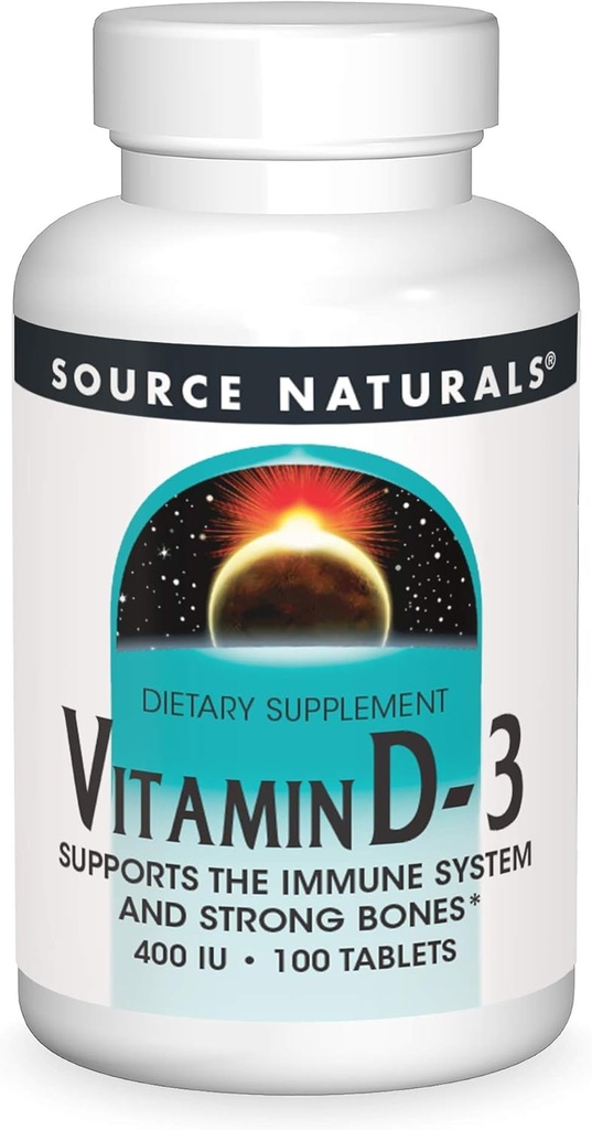Vir Naturals Vitamin D-3 400 iu, podpira imunski sistem in močne kosti* - 100 tablet