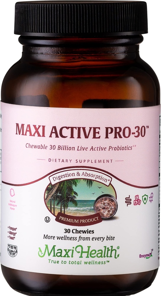 Maxi Active Pro-30TM Žvečljive tablete Otroci Prijazni žvečilni gumi Flavor