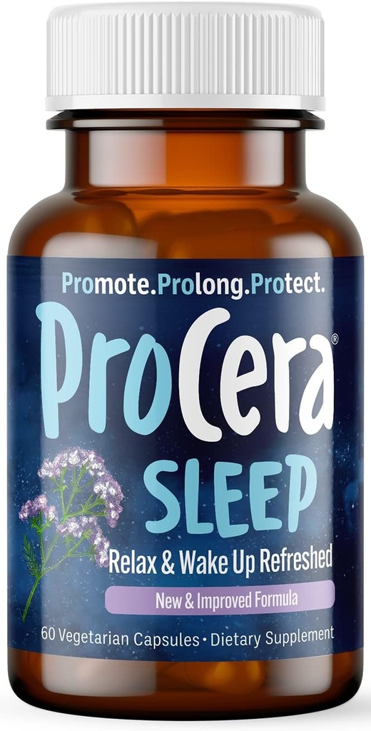 Procera Spanje - Wake Feeling Osveženo - pomaga Regulirati cirkadianske cikluse - 7 Klinično dokazano naravne sestavine - Nenavadna oblika - Brez stranskih učinkov - Theanin - Melatonin - Lemon Balm - 60 Count