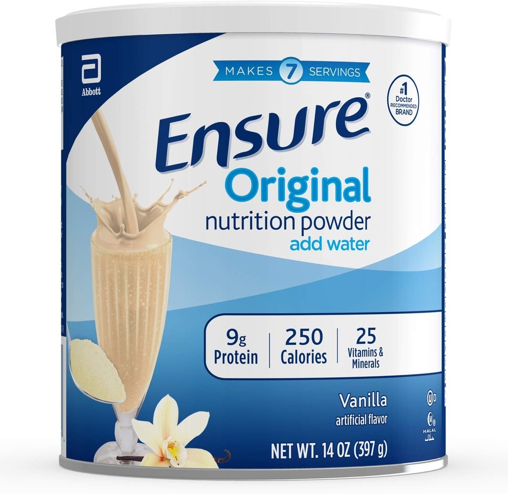 Prepričajte se Original Nutrition Shake Powder z 9 gramov beljakovin, Nadomestni obroki, Vanilla, 14 oz