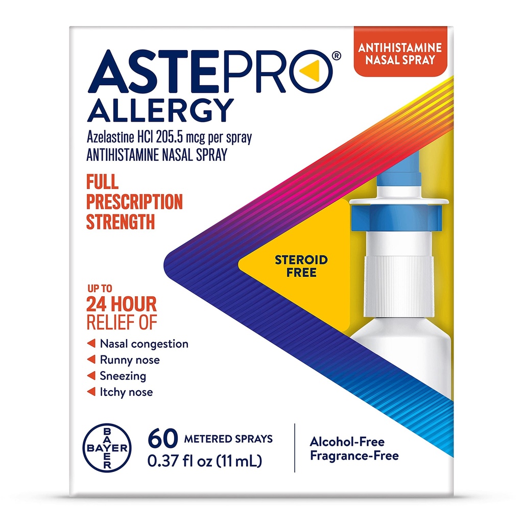 Astergija Alergija Nazal Spray, 24-urna alergija Relief, steroid-prost antihistaminik, 60 Metered Spray