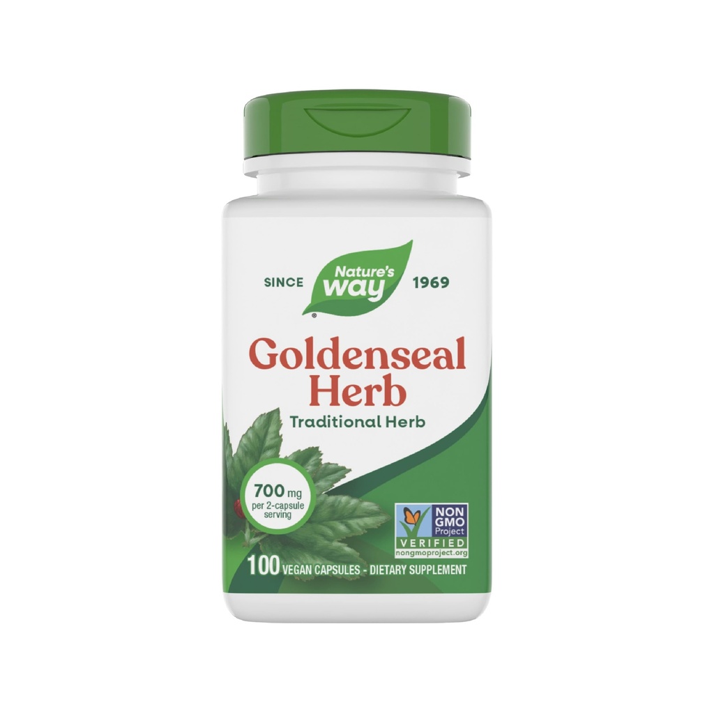 Narava pot Goldenseal, Tradicionalni Herb, 700 mg na 2-kapsule Serving, Non-GMO Project Verified, Vegan, 100 kapsul