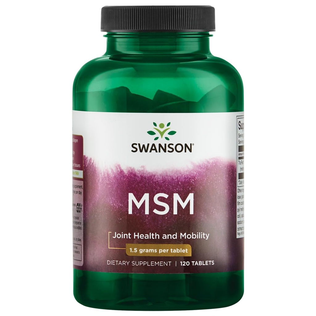 Swanson Msm 1500 Milligrams 120 Tabs
