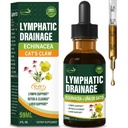 Cleavers Limfatic Drainage kapljice izboljšati limfni sistem Detox čiščenje, Echinacea, Mlečni osat, Mačke Claw, Kurkurja, Dandelion, Burdock Imune Support dodatek. 2oz