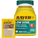 Bayer Aspirin 81 mg Enterične obložene tablete 300ct in 2 števna potovalna paketa pravih tablet Aspirin 325mg