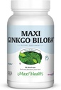 Maxi Health Ginkgo Biloba - Brain and Circulation Formula - 90 kapsul - Kosher (QGB)