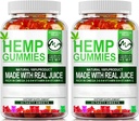 (2 paket) Hemp Gummies - 90PCS Stress Relief sadni Gummy medved s konopljino olje