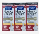 Family Care Nasal Relief Pump Mist Spray .5OZ [ Pakiranje 3 ]