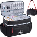 BAGSFY Travel Medicine Bag Organizer, Medicinska vrečka prazna, Tablete steklenica Organizator za dom, Velika zdravila za shranjevanje, Travel Nositi primer Prva pomoč Kit vrečke prazna, zasilni komplet.