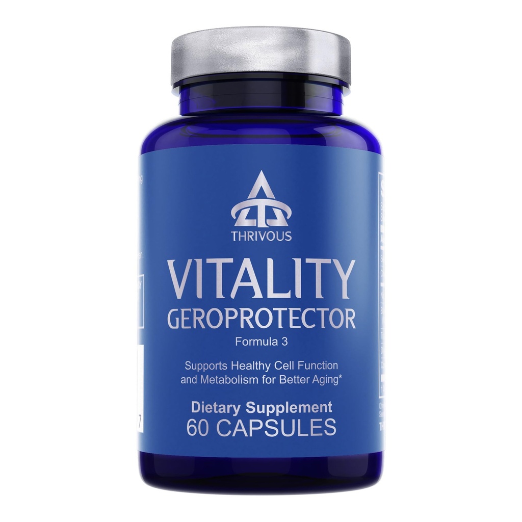 Trebušna vitalnost Geroprotektor – Metabolic & Celularna podpora dodatek z Berberine, Nikotinamid ribozid, Mirtoselect Blueberry, Resveratrol & CoQ10 – 60 Veganske kapsule
