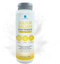 Dr. Robaina Sulfur Balsam Body Powder – Triple Action Powder za srbečo kožo, nadzor vlage in Odor Relief – Primeren za občutljivo kožo z ekcema in psoriaza – Made in The ZDA