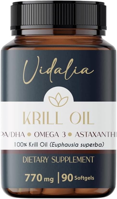 Vidalia zagotavlja močan vir Omega-3, pridobljen iz antarktičnega olja kril, visoke vsebnosti FOSFOLIPIDS, holina in ASTAXANTHIN, ki ponujajo vrhunsko biološko uporabnost. Free Heavy Metals.