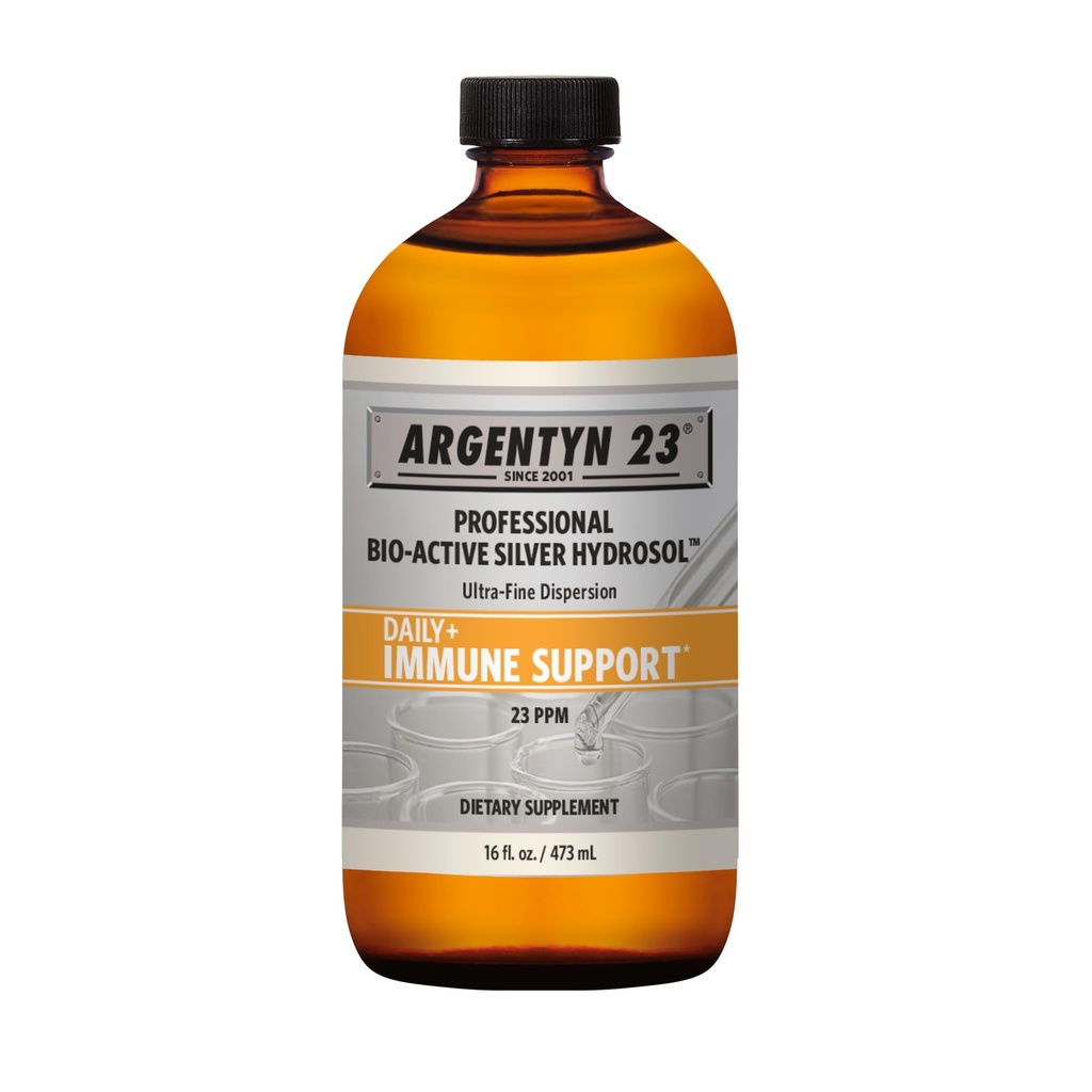 Argentyn 23 Professional Immune Support - koloidno srebro, bioaktivno srebro Hidrosol, 23 ppm, Tekoči Twist Top, 16 Fl Oz (473 ml)