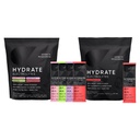 Sports Research Hydrate Electrolytes Combo Pack - brez sladkorja in naravno aromatiziran z vitamini, minerali in kokosovo vodo - Podpira Hidracija - 32 Paketov - Cherry Pomegranate Dominant Flavor