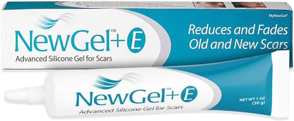NewGel Plus Scar Gel z MyNewGel Napredno Profesionalno silikonsko zdravljenje za stare in nove brazgotine w Vitamin E, Visoka stopnja za kirurgijo, Keloidi, opekline, in obraz Blemish brazgotine (30 Grams) - 1 oz