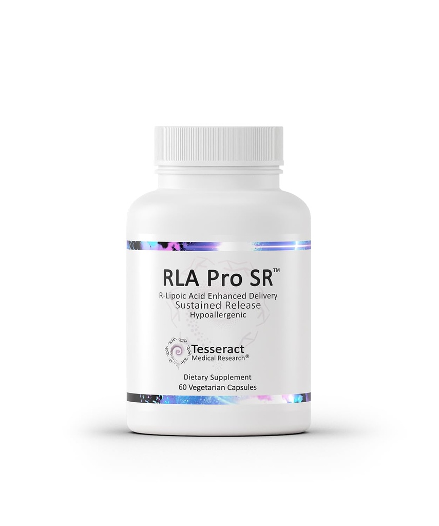 Teseract RLA Pro SR, dodatek lipoične kisline, 60 kapsul, trajen release R- lipojska kislina, poveča mitohondrijsko in celično energijo, podpora za presnovo aminokislin, hipoalergena