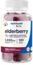 Nutricost Otroci Elderberry Gummies (50mg) z cinkom in vitaminom C 120 Gummies - Gluten Free, No Corn Syrup