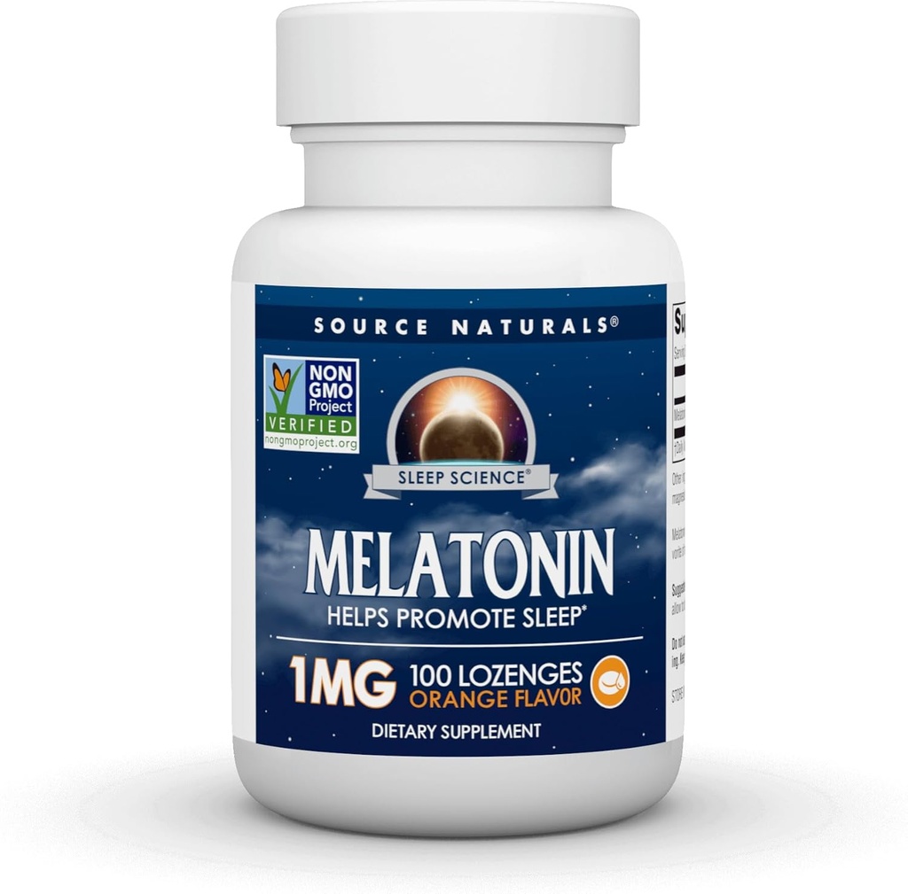 Vir Naturals Sleep Science Melatonin 1 mg, 100 oranžne arome Lozenges