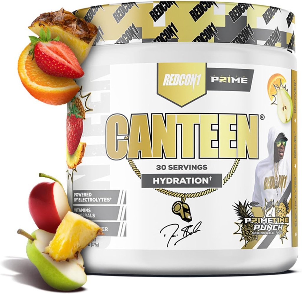 REDCON1 Post Workout Recovery Powder - Coach Prime Canteen - Hidracija Powder z elektroliti, vitamini in kokosovo vodo - Prime Time Punch (30 strežnikov)