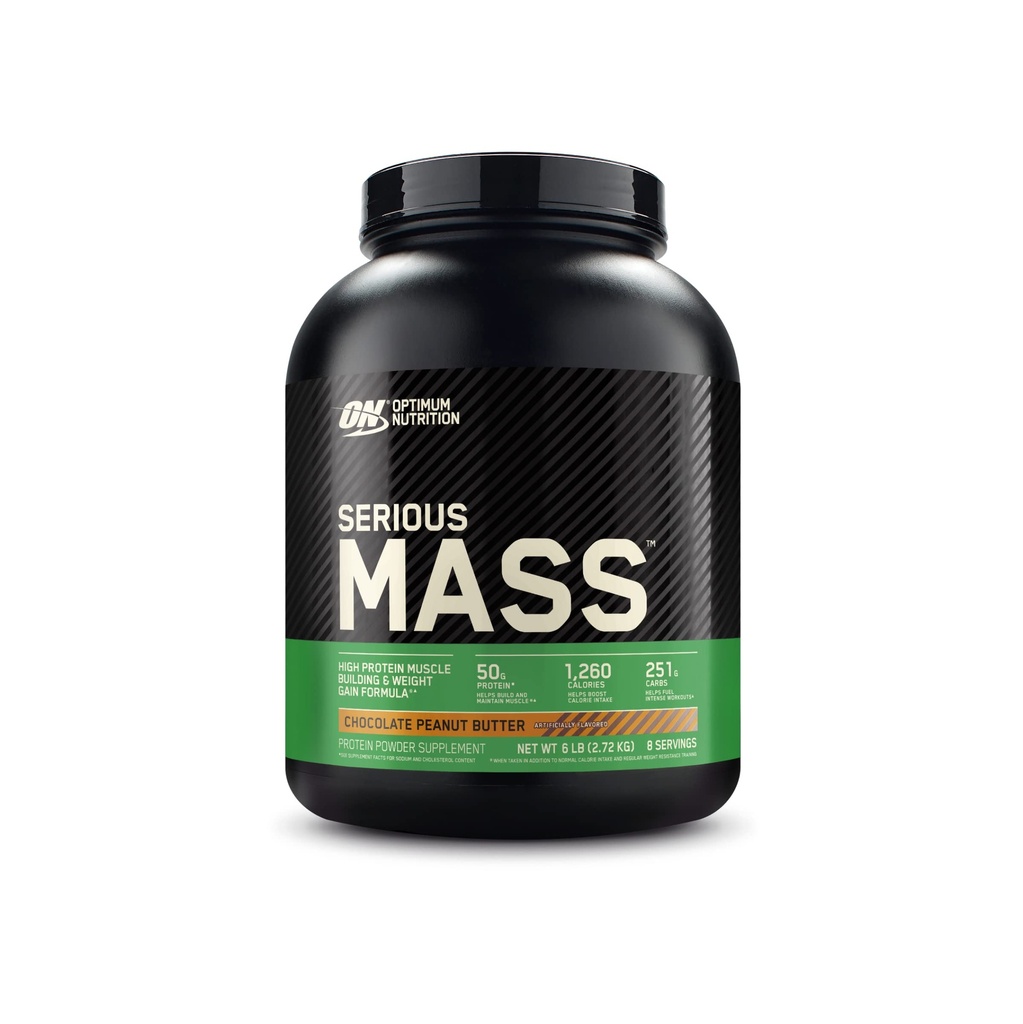 Optimum Nutrition Resna masa, Hujšanje Protein Powder, Mass Gainer, Vitamin C in cink za imuno podporo, Kreatin, Čokoladno arašidovo maslo, 6 Pound (Packaging May Vary)