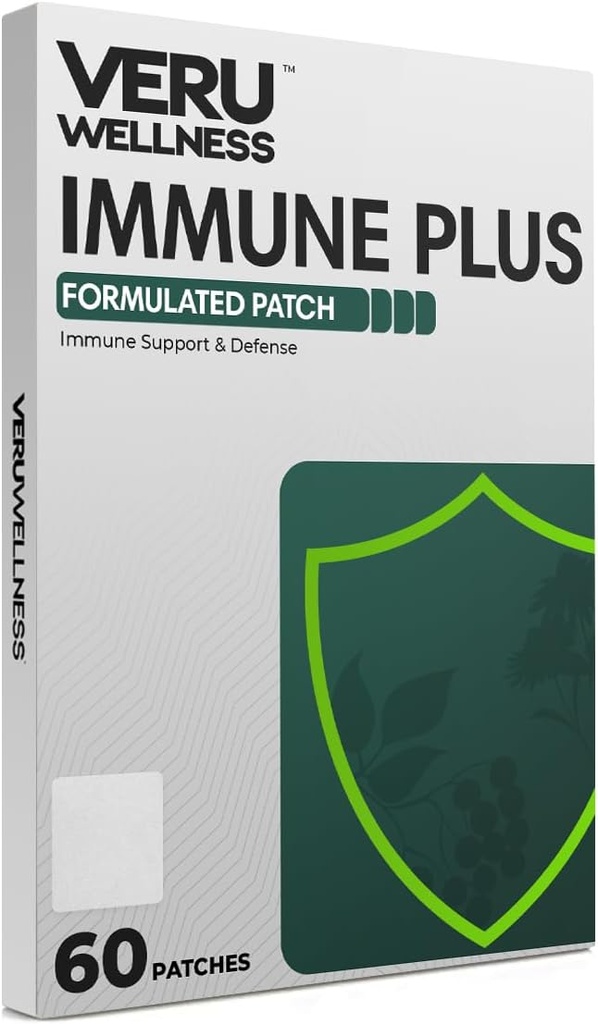 Veru Wellness Immune Plus Patch - dnevno Immune - splošno zdravje, cink, bezgove jagode in Echinacea (60 dan)
