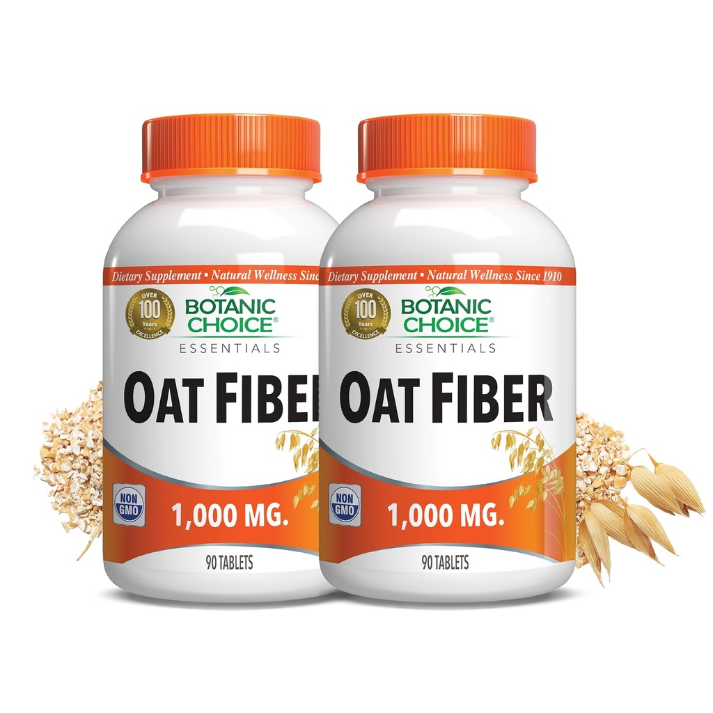 Botanična izbira Oat Fiber prehranski dodatek - Prebavno zdravje za ženske in moške - paket 2