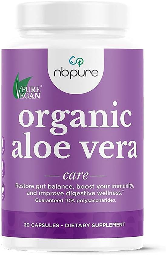 nbpure organska Aloe Vera, Obnova Gut Balance, Podpora imunitete in Prebavne Wellness 30, Veganske kapsule