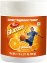 Dabur Glukoza – glukozni prašek – obogaten z vitaminom D in kalcijom – okusna pomaranča – 500 gramov