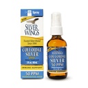 Naravna pot Silver Wings Koloidal Silver Liquid - Daily Imunska podpora dodatek - 50ppm (250mcg) - 2oz Spray