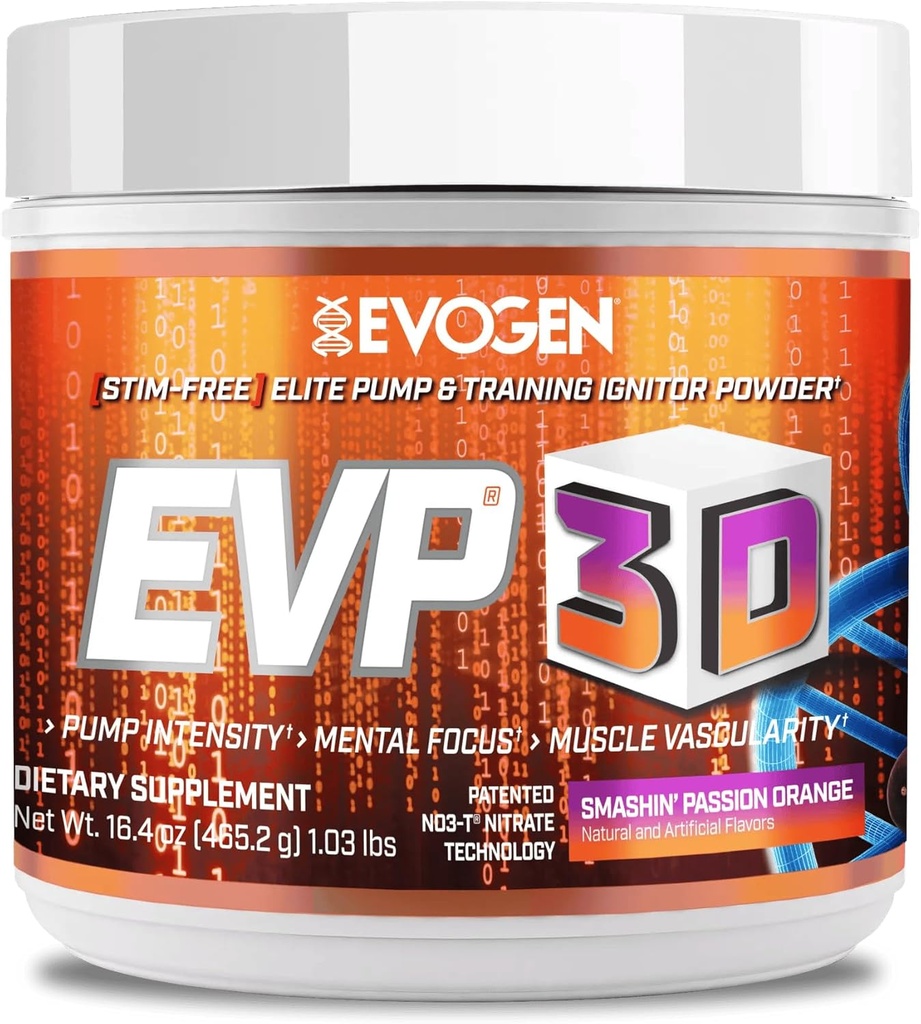 Evogen EVP 3D - Brez stima Pred vadbo Powder za moške in ženske 