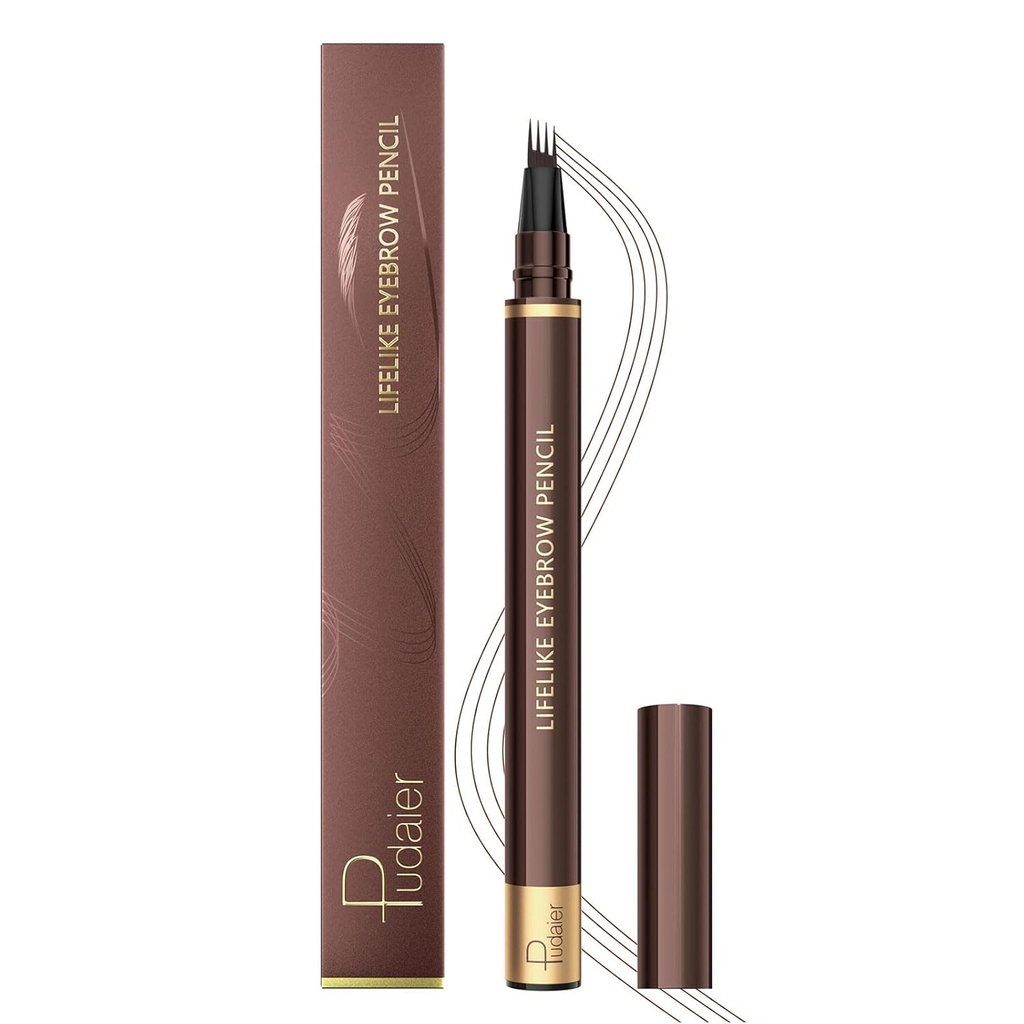 Microblading Eyebrow Pen, Magic Eyebrow Pencil za ženske s 4 vilice napitnino, vodoodporna Brow ličila Pen, Naraven videz, Las kot Strokes, Long Wearing
