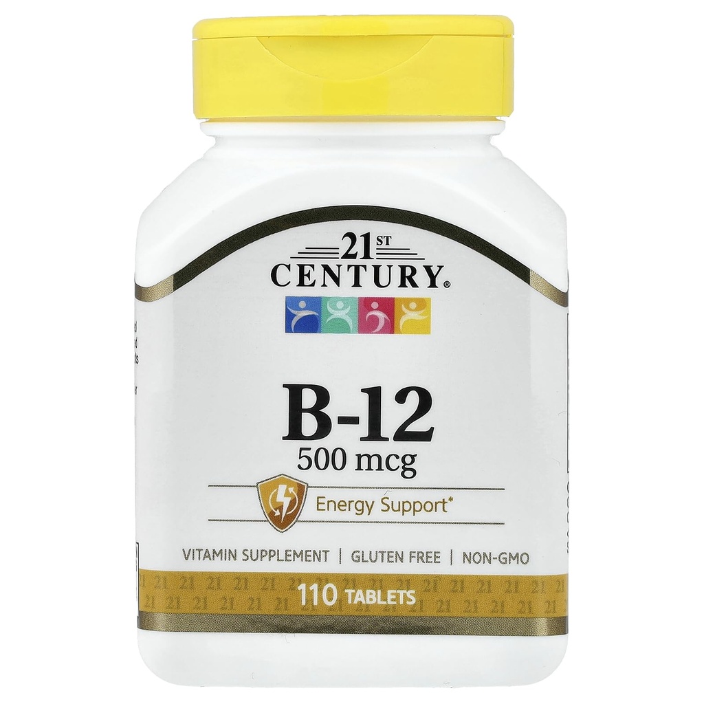 21. stoletje Vitamin B-12, 500 μg, 110 tablet