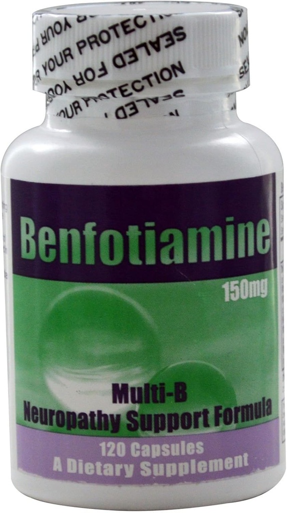 Sveže od proizvajalca! Benfotiamin multi-B Podporna nevropatija Formula 150 mg, 120 kapsul - 3 pakiranja