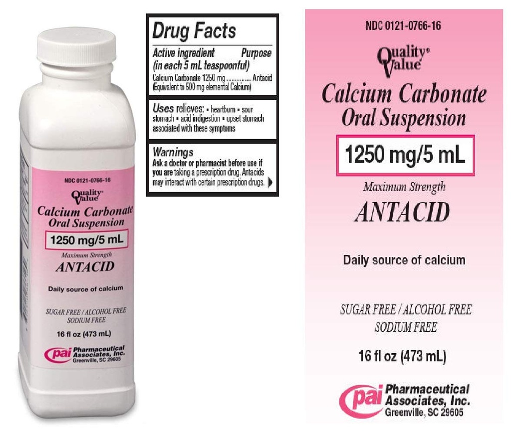 Peroralna suspenzija kalcijevega karbonata 1250 mg/5 ml - 16 Oz.