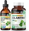 BIO KRAUTER Tinktura zlatenke 4 Fl. Oz. & Cilantro 100 kapsul