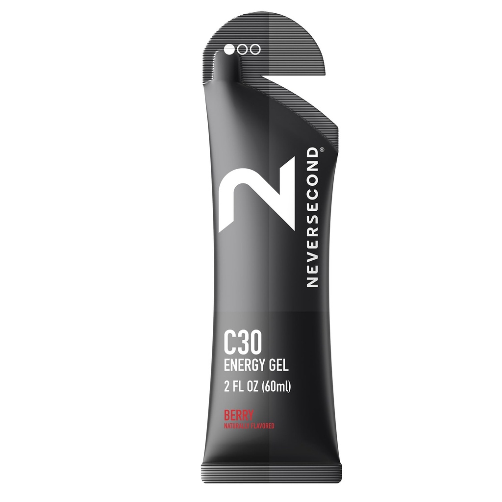Nevercond C30 Energy Gel, Performance Nutrition & Hydration, Never2 Energy Gel za Ultra Triatlons, Kolesarjenje in maratoni (Berry Flavor, 12-Count Pack)
