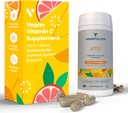 Veganski dodatki vitamina C – VIT C + Citrus Bioflavonoidi – Vitamini in zdravstveni dodatki – Dnevni dodatki (60 kapsul) – Vitamin C 500 mg kapsule – Antioksidanti Dopolnilo