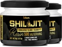Shilajit Pure Himalajan Organic s fulvično kislino, humično kislino in 85+ Trace Minerals - Podpora za proizvodnjo energije, imunski sistem in kognitivno zdravje - 2Packs 20g za 80 Serving