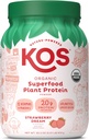 Kos Limited Edition Plant Protein Powder, Jagodne sanje - Organic Pea Protein Mešanica, Veganska Superfood Bogata z vitamini in minerali za ženske in moške - izdelana brez mleka, soje, gluten - 24 Strežnice
