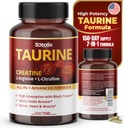 Tavrin s kreatinom, L-argininom, L-citrulinom, visoka absorpcija s črnim poprom, ojačevalec dušikovega oksida, mišice USA Made & Tested (150 število (paket po 1))