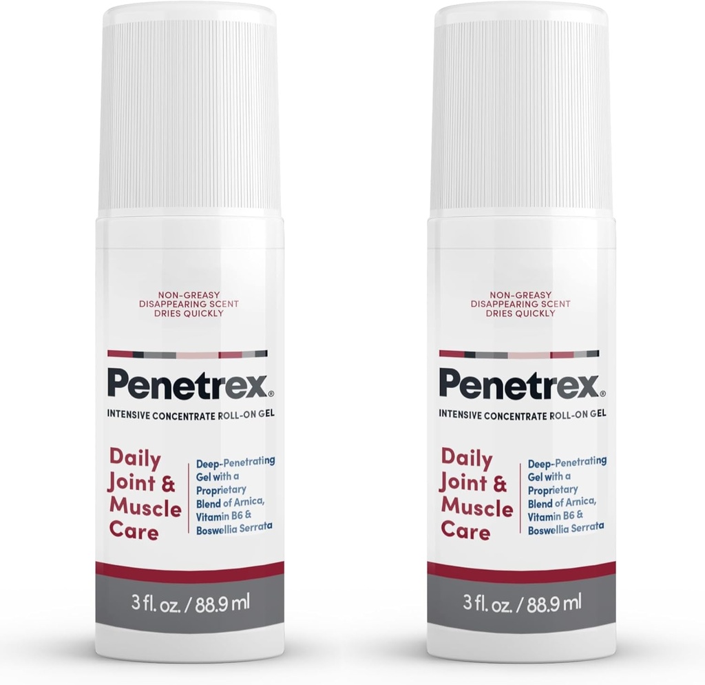 Penetrex Joint & Muscle Therapy - Pomirjujoče gel za hrbet, vrat, roke, noge - Premium celo telo Rub z Arnica, Vitamin B6 & MSM - 3oz Roll On Gel (2-Pack)