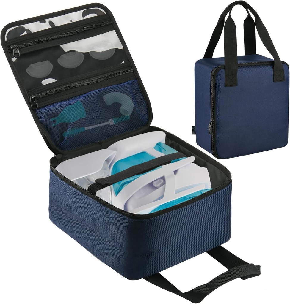 Torba za čiščenje nosa, potovalna varnost za Navage Nasal namakanje sistem, protitop Caddy Prenosni Neti Pot kovček, zaščitni nos Čistilnik vrečka z ročaja Strap (samo Bag)