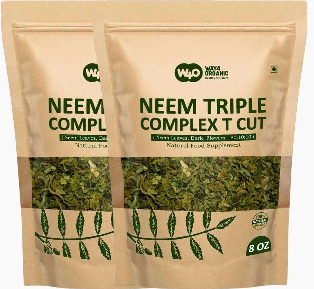Neem Triple Complex T Rez (Ne v prahu), Dobro je narediti svež list čaj 8 Ounces, Leves, Bark, Cvet v razmerju(80:10:10) (Pack z 2)
