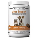 Vet Classics Jetrna podpora Zdravstveni dodatek za hišne živali za pse, Mačke – Jetrne funkcije – B-vitamini, glutation, Mlečni osat – Mehke tablete, Žveči – 120 mehkih žvečil