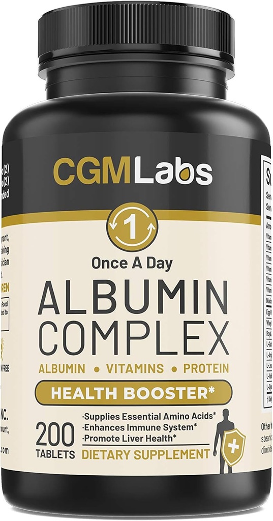 Enkrat na dan Albumin Complex - bel albumin, sirotkine beljakovine, Royal Jelly, Essential Aminokisline - 200Tablet
